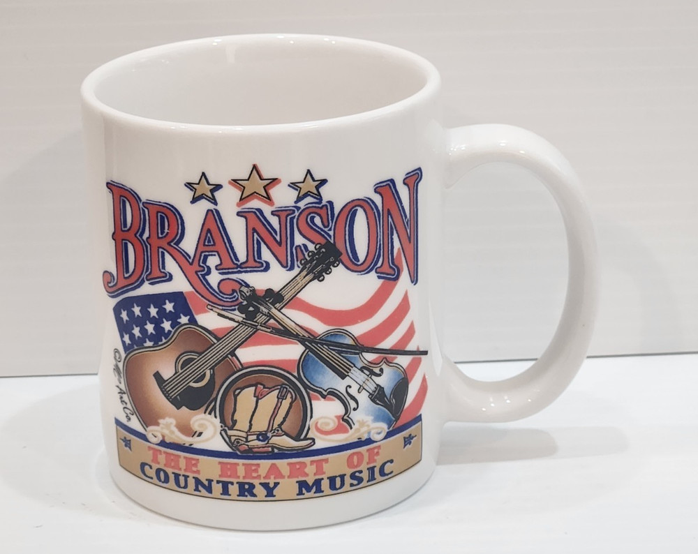 BRANSON Missouri USA Patriotic Travel Souvenir Country Music Coffee CUP / MUG