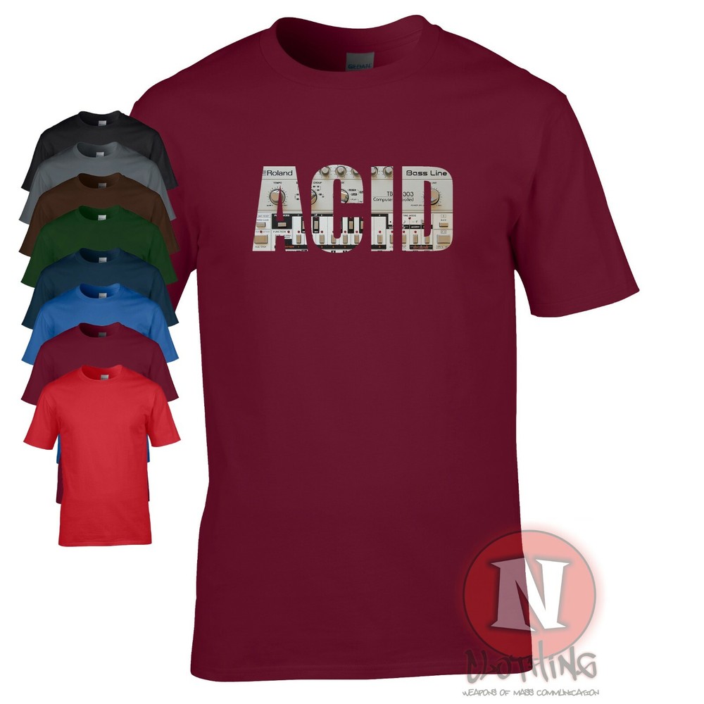 ACID TB303 t-shirt house music teeshirt club old school DJ rave bassline-image
