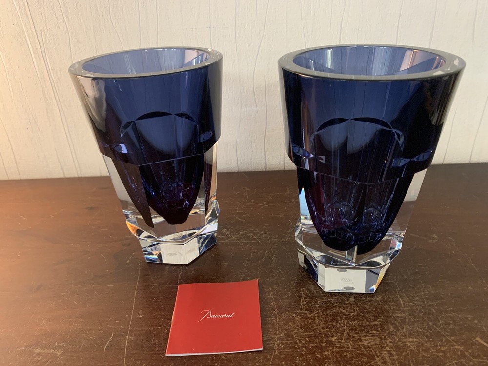2 Midnight Abysse Model Vases In Baccarat Crystal (Price Per Unit)