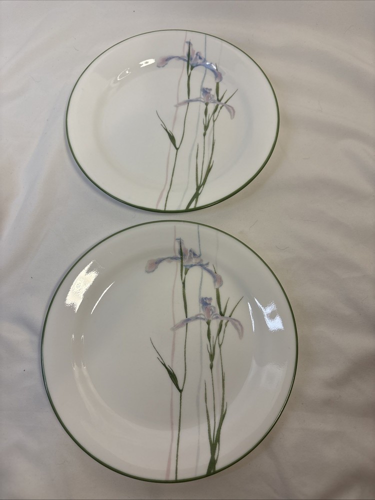 2 Corelle SHADOW IRIS  Bread/Dessert Plates  7.25