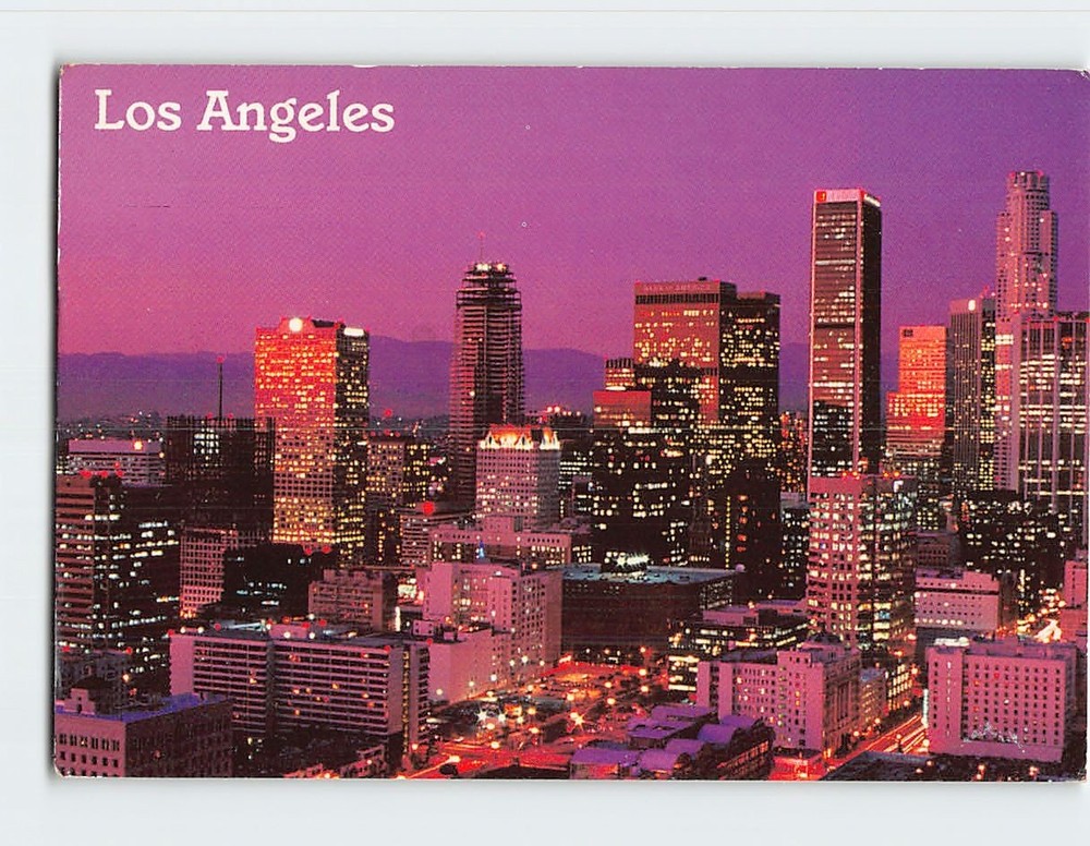 Postcard City Skyline Los Angeles California USA