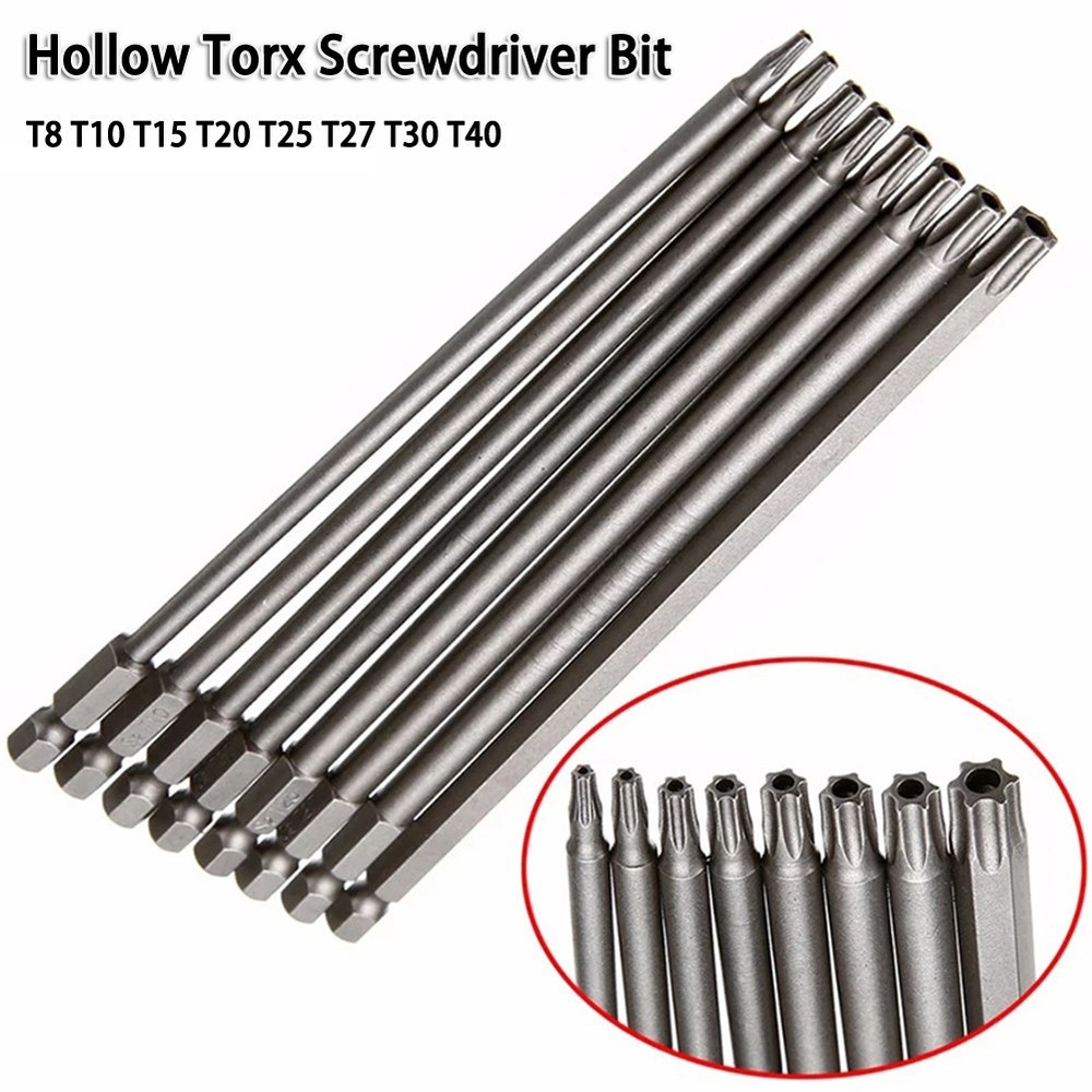 Precision T8T40 Hollow Hex Screwdriver Bit for DIY and Repairs  -image