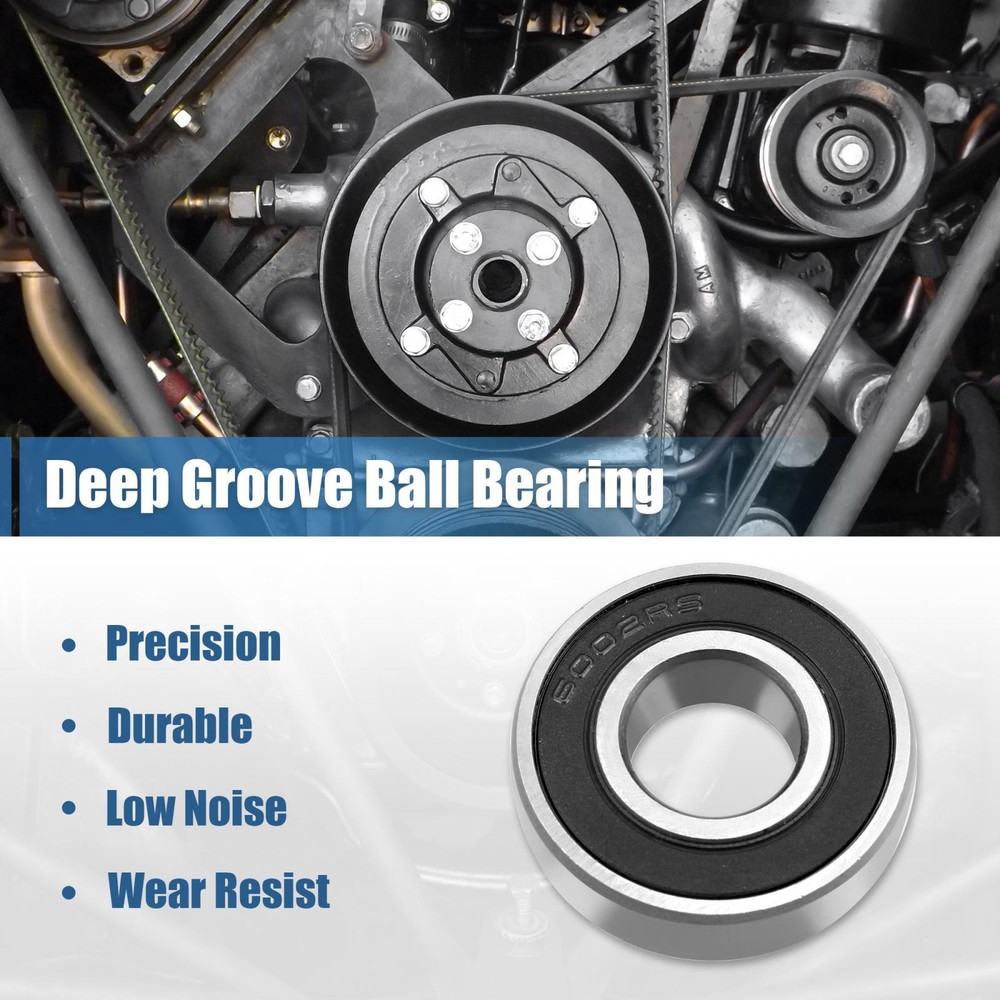 6002-2RS Deep Groove Ball Bearing Double Sealed 15mm x 32mm x 9mm Chrome Steel