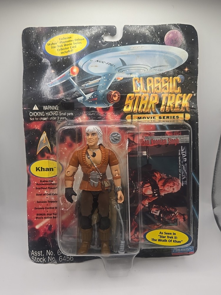 Star Trek Classic Movie Series KHAN Figure Playmates Wrath Of Khan 1995 Sealed