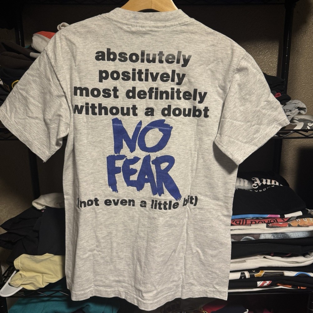 VTG No Fear Single Stitch T Shirt Skater 90s Y2K Grunge Graphic USA Made