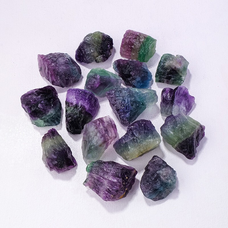 Raw Rough Rainbow Fluorite Crystal Stone Chunk Healing Mineral Rocks Gifts 100g