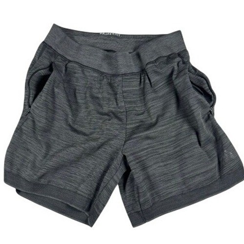 Adidas Shorts Mens XL Primeknit Running Dark Grey Heathered Performance Zipper