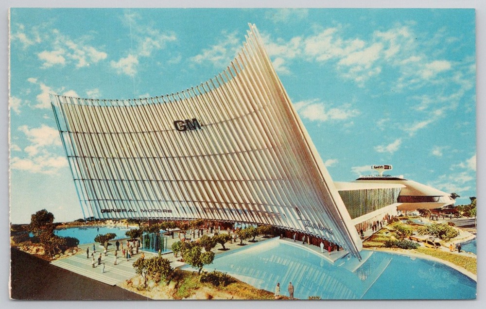 1964-65 NY World's Fair General Motors Futurama Building Postcard