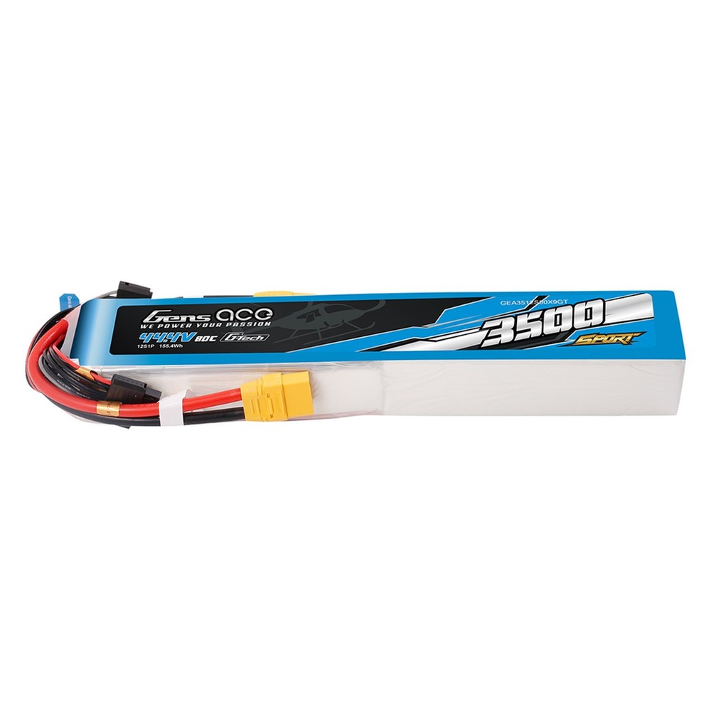 Gens Ace Sport G-Tech 3500mAh 12S Lipo Battery 80C 44.4V XT90 For RC Helicopter-image