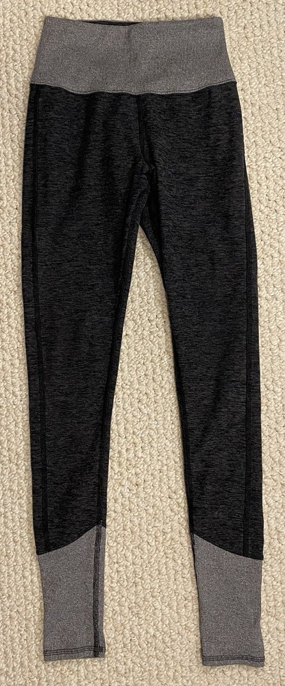 ALO High Waist Lounge Legging for Women XS Black Gray Yoga Pants 27 Inseam Skinny Fit