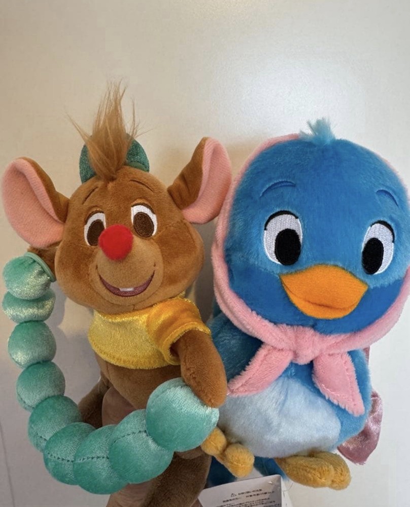 Disney Store Japan Cinderella Blue Bird & Gus Plush Curtain Tieback Set 2pcs New
