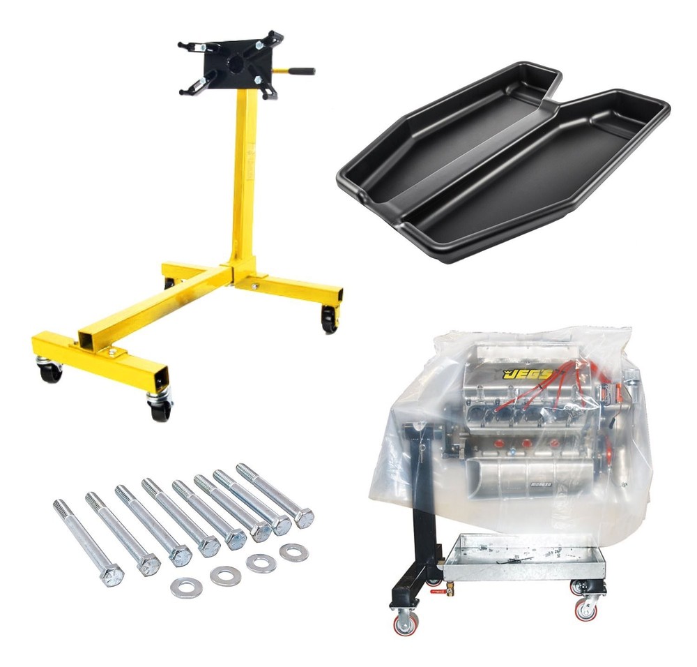 JEGS 80040K1 Engine Stand with Tray Combo Kit