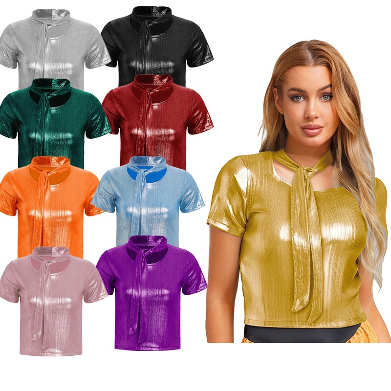 Women's 80s-Inspired Slim Fit Club Carnival T-Shirt Tank Top Casual Modern Style