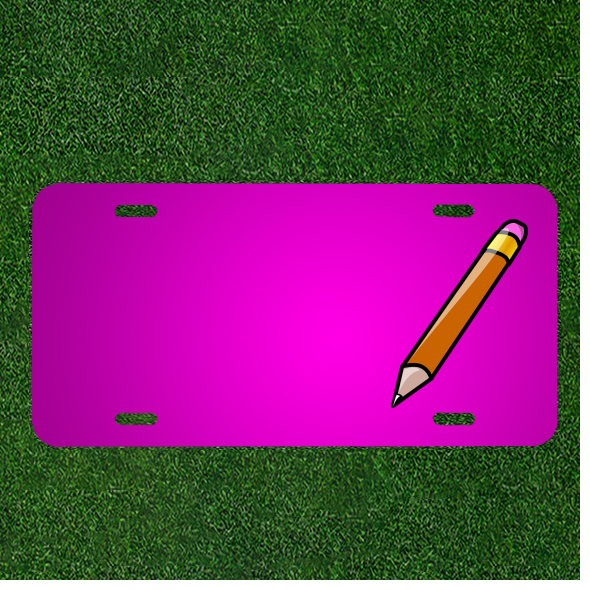 Create Your Own Custom Personalized Car License Plate and Add Names to Matching Pencil Stationery for a Unique Touch