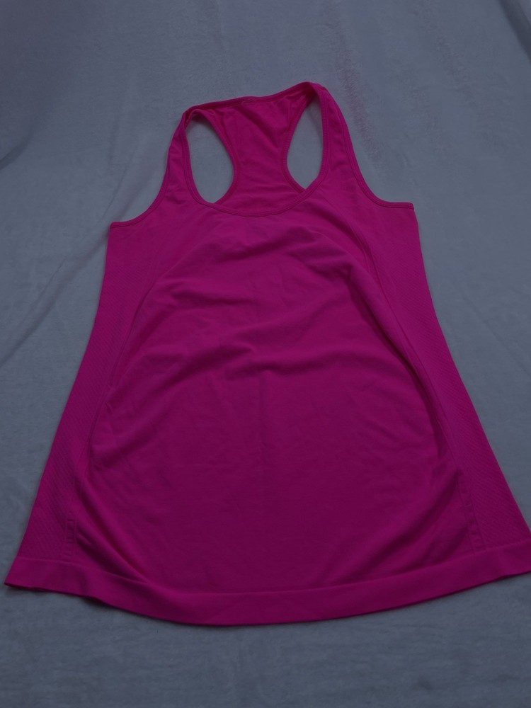 Hot Pink Racerback Athletic Women's Tank Stretch Performance Active Wear Large