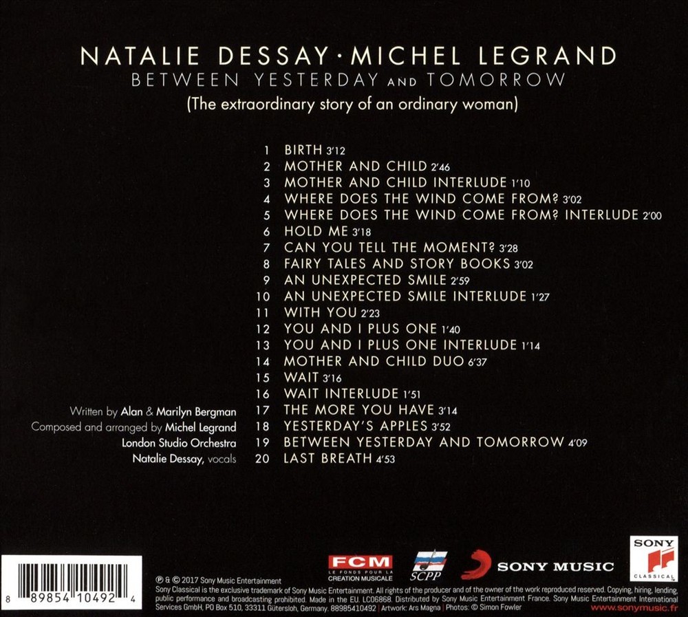 Natalie Dessay / Michel Legrand Between Yesterday And Tomorrow New Cd