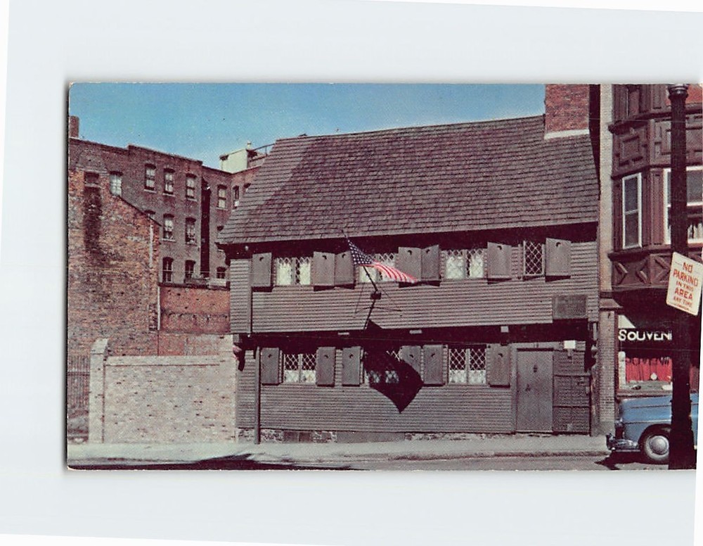 Postcard The Paul Revere House In North Square Boston Massachusetts USA
