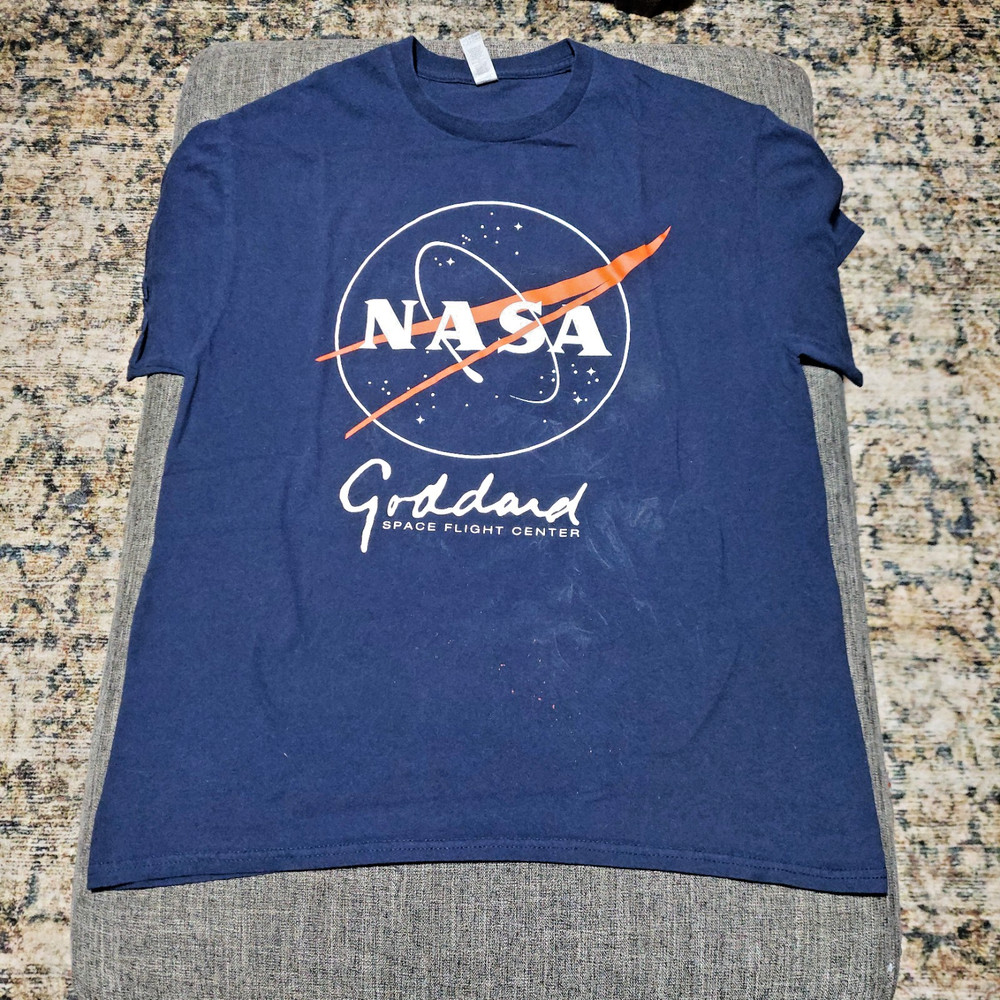 NASA Goddard Space Flight Center T Shirt Men’s Large Blue Graphic Tee