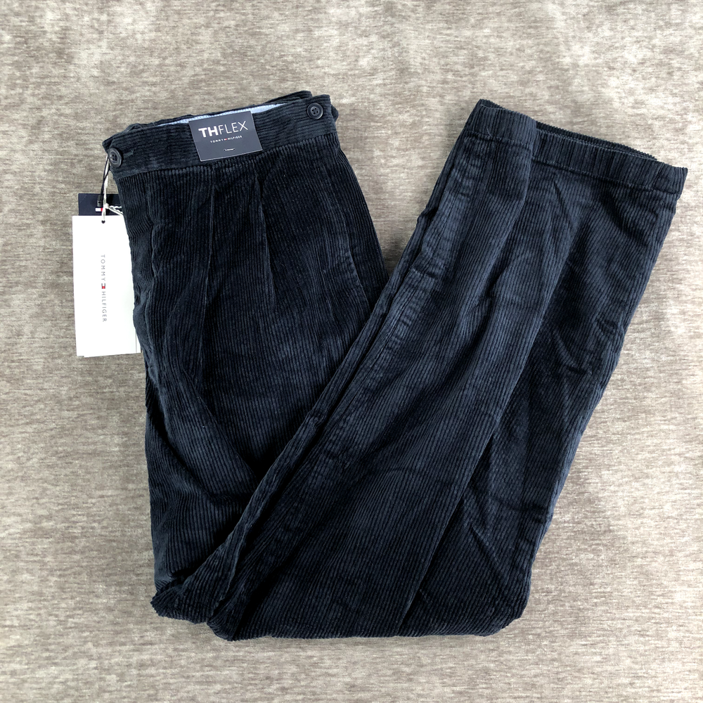 Tommy Hilfiger TH Flex Blue Corduroy Pants for Men 35x32 New