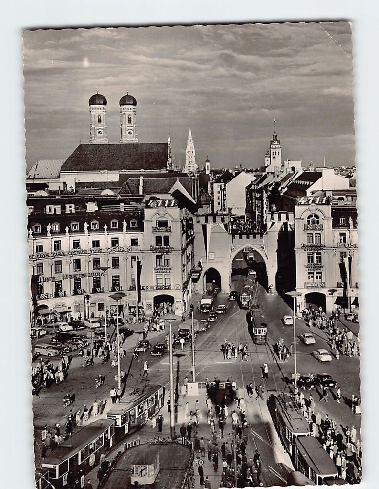 Postcard Karlstor Munich Germany