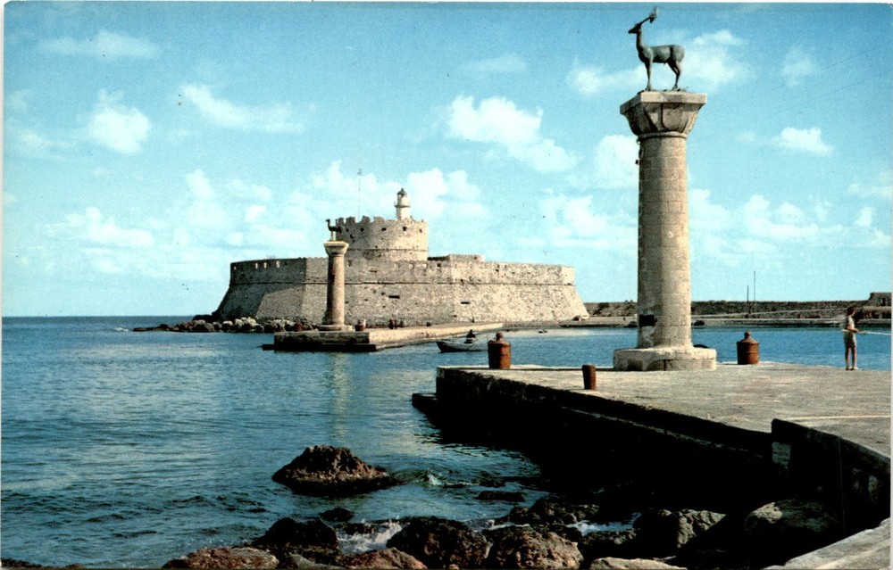 POAO, RHODES, Elapos Dagos, Stag Light House, RODI Postcard