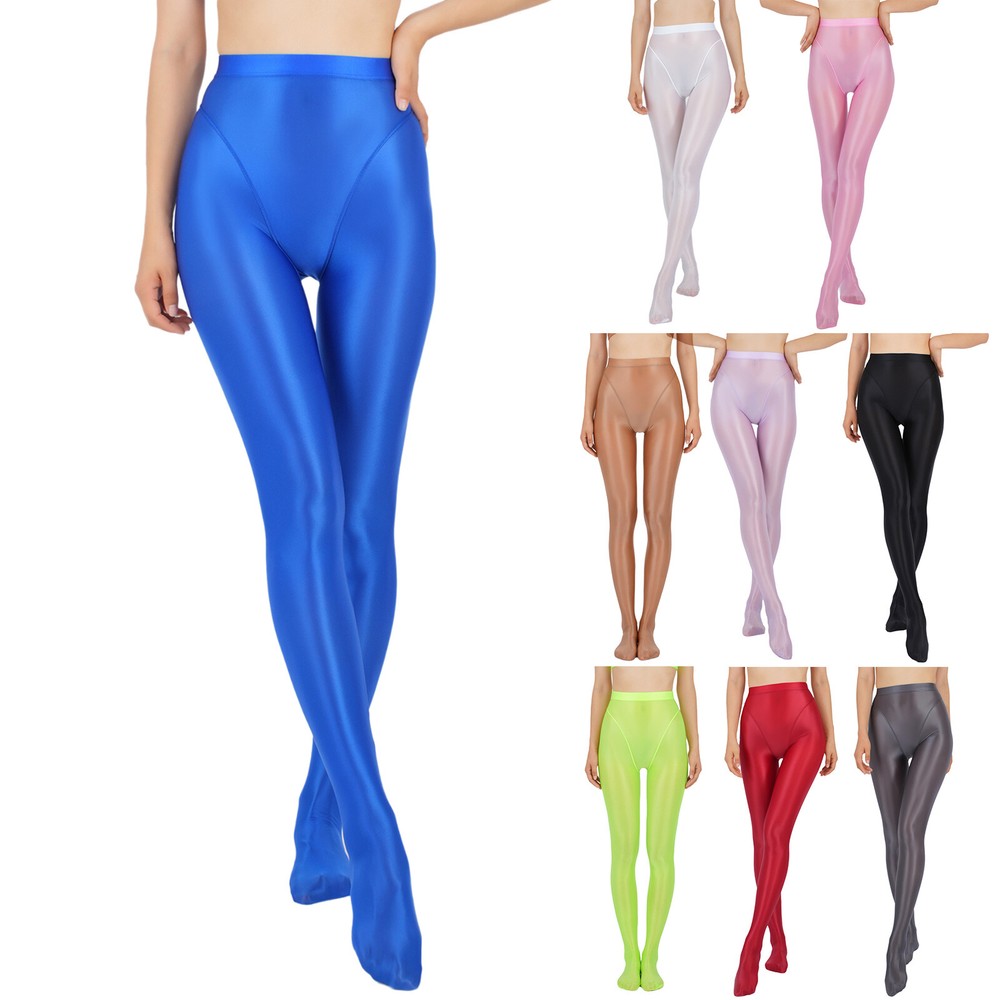 Women Tights Running Pants Dance Pantyhose Slim Fit Underwear Glossy Lingerie