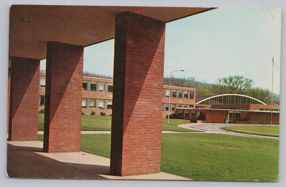 State View~Canton Pennsylvania~Canton High School~Vintage Postcard