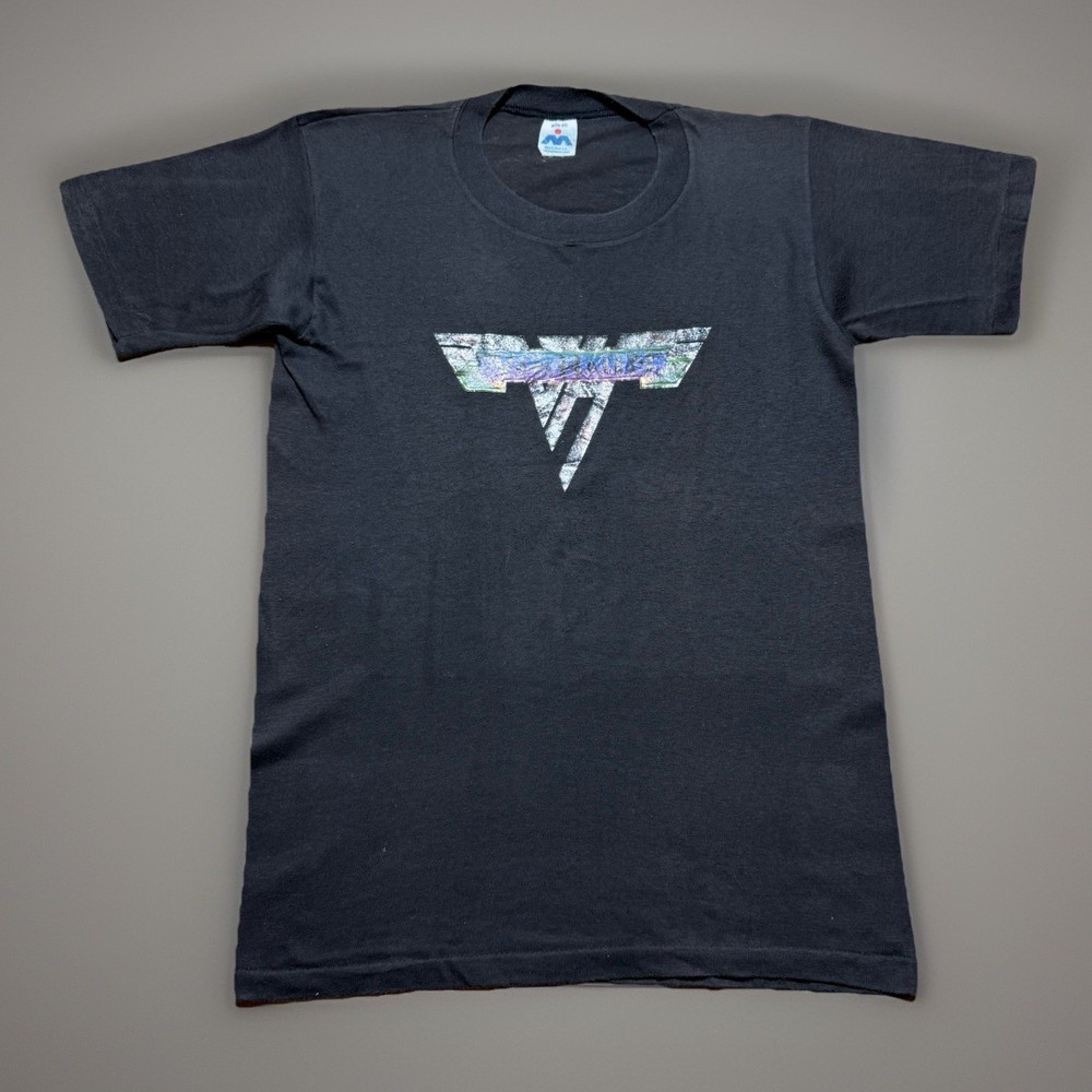 Vintage 70s 80s Van Halen Rock Band Iron On T-Shirt Single Stitch Size Medium