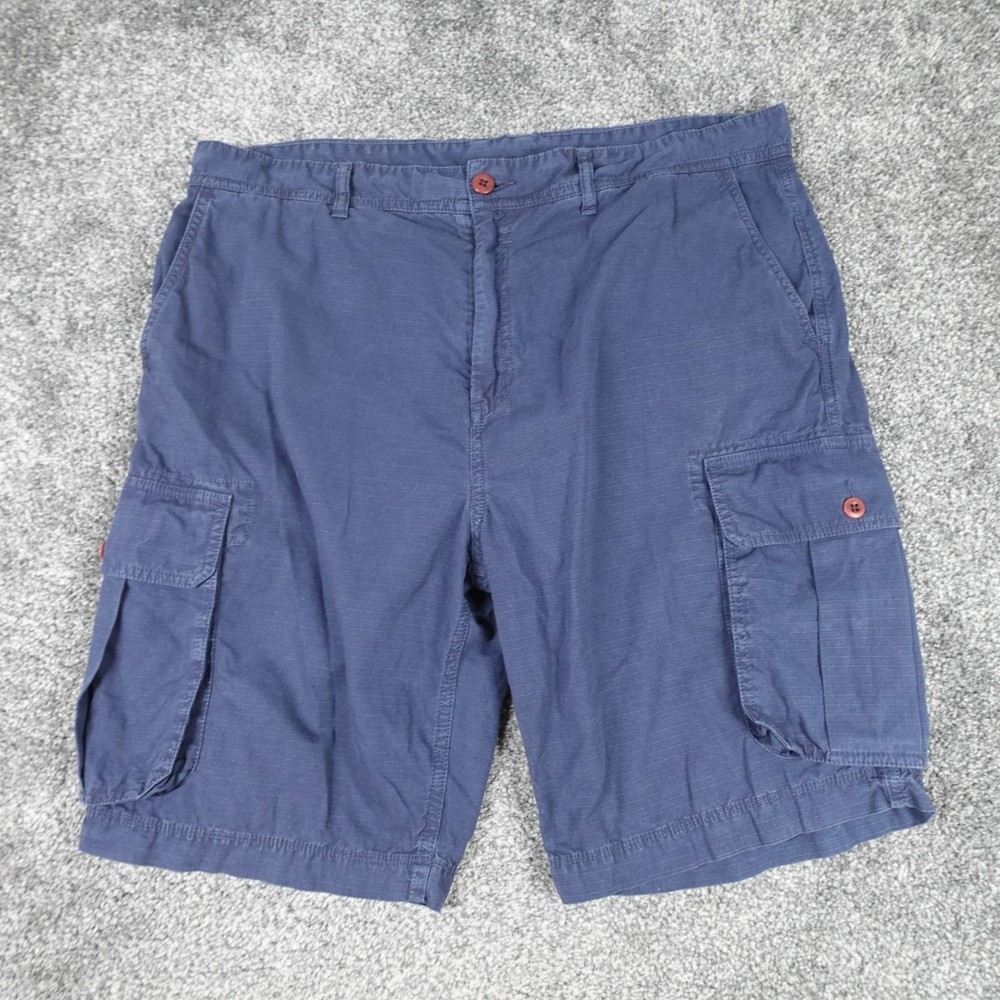 John Lewis Cargo Shorts Navy Blue Size 38 W38 Men's Pockets Utility Combat