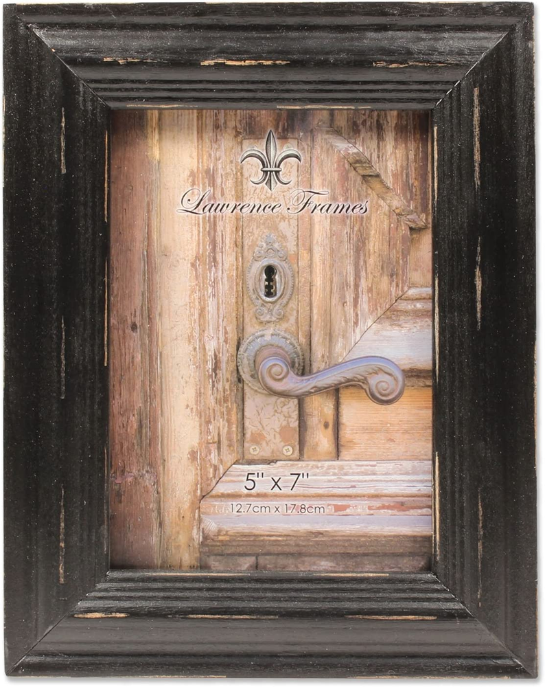 5X7 Weathered Black Wood Picture Frame