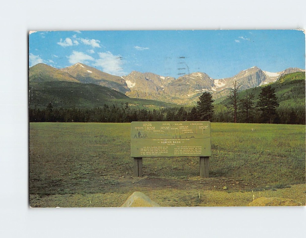 Postcard Glacier Basin Rocky Mountain National Park Colorado USA