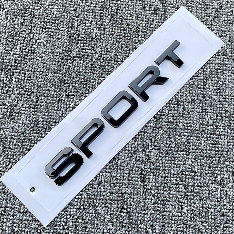 1X Gloss Black Sport Tailgate Emblem Badge Replaces For Land Rover Fender Rear