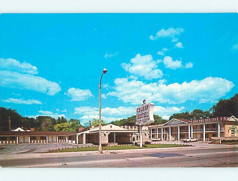 Unused Pre-1980 OLD CARS & COLONY MOTEL Brookfield Illinois IL : 60k cards u2560