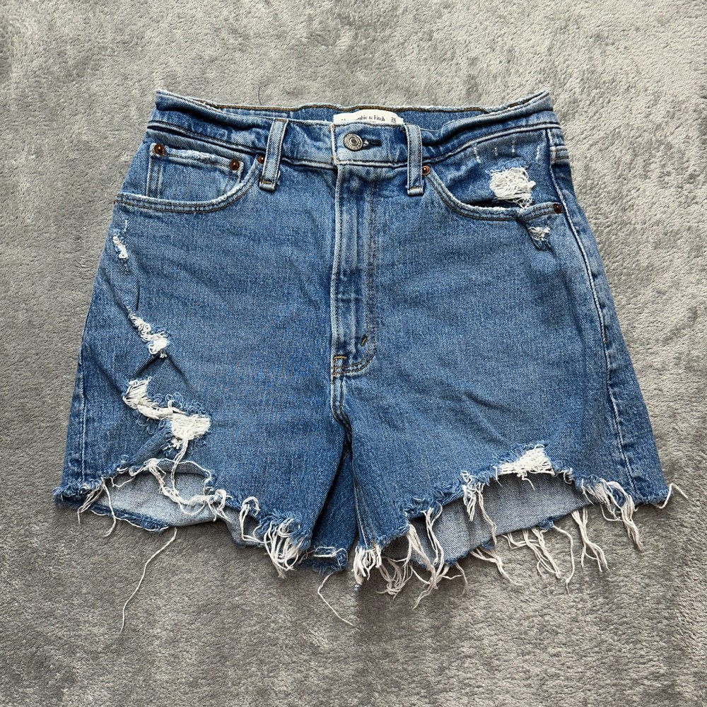 Abercrombie & Fitch Denim Shorts Women’s 26 Blue High Rise Mom Short Curve Love