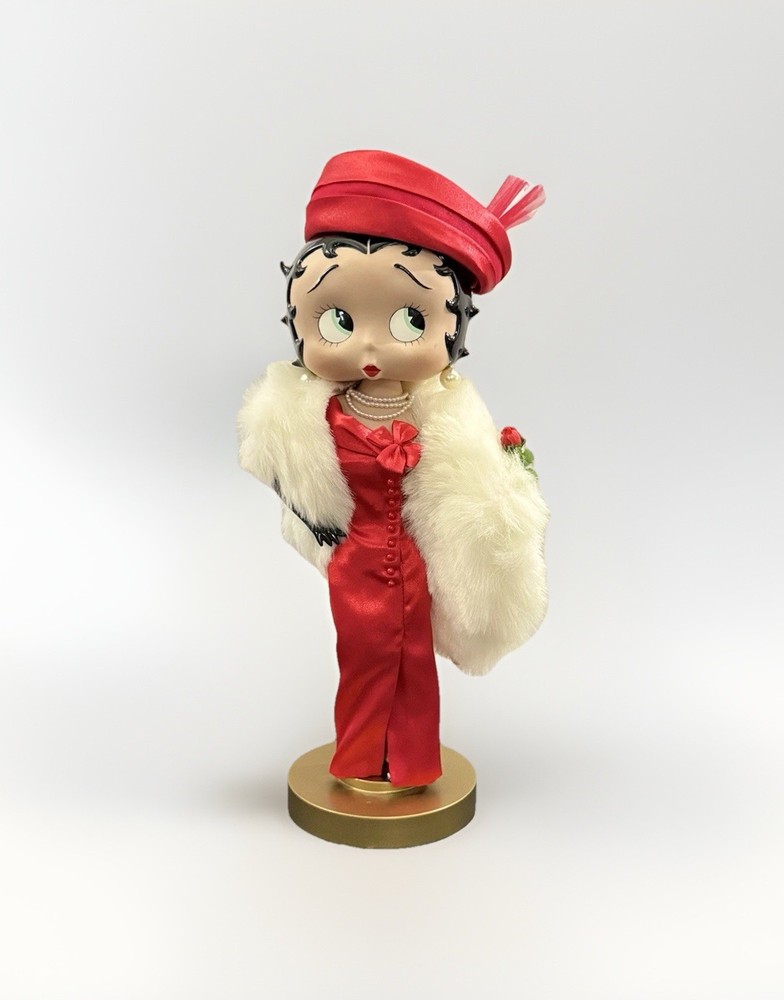Vintage 1998 Betty Boop Unforgettable Danbury Mint 13.5 Inch Tall Doll with Stand