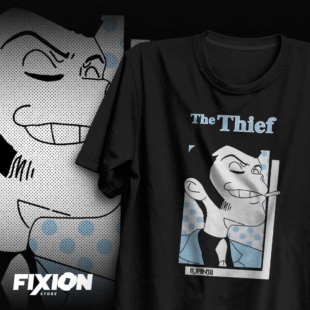 Anime Lupin The Thief Japanese Style Black T-Shirt Size S-5XL