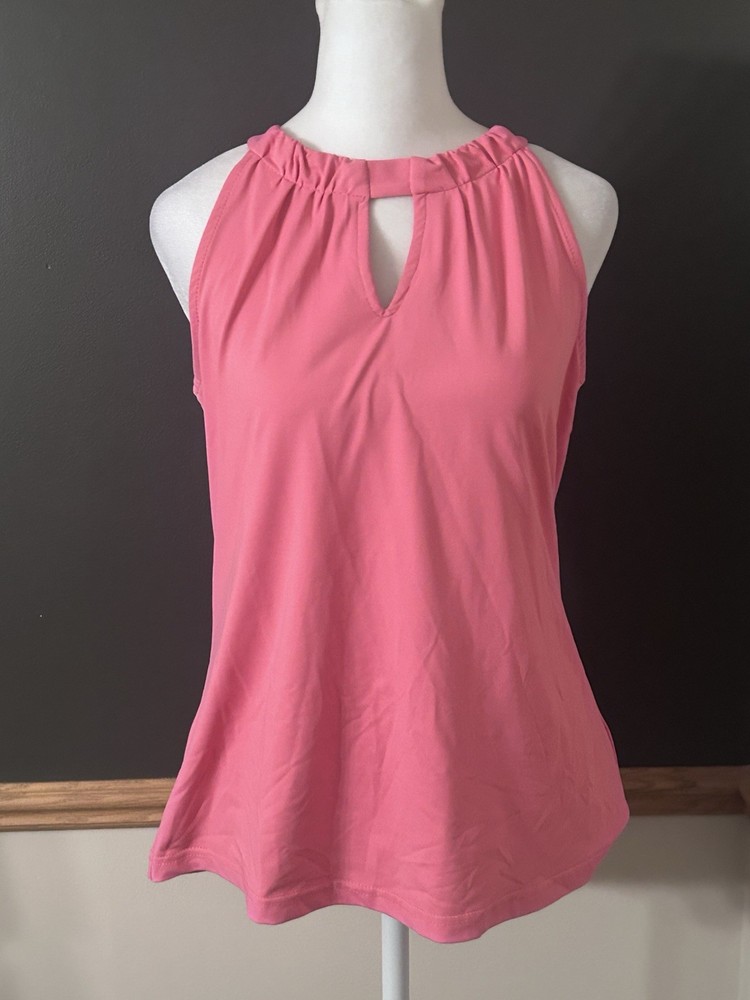 Lulu B Pink Keyhole Top Sleeveless Tank Size Small