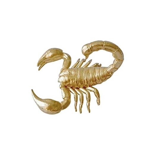 Gold Mini Figurine, Solid Metal Animal Ornament, Mini Sculpture for Scorpion