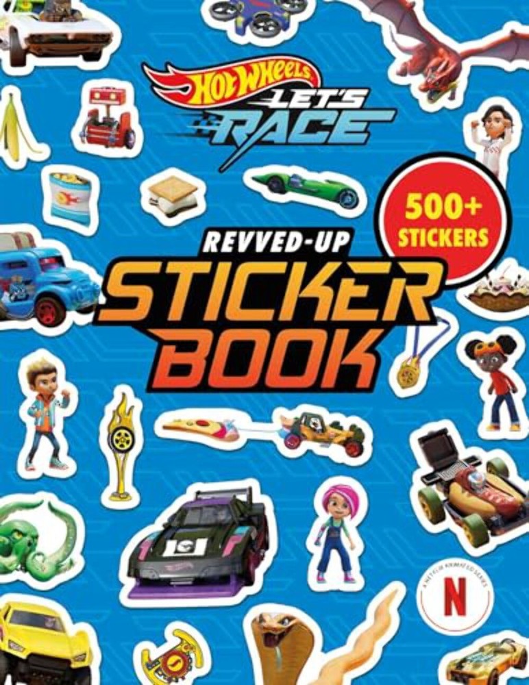 Hot Wheels Let's Race: Revved-Up Sticker Book - Paperback – Mattel Diecast Model