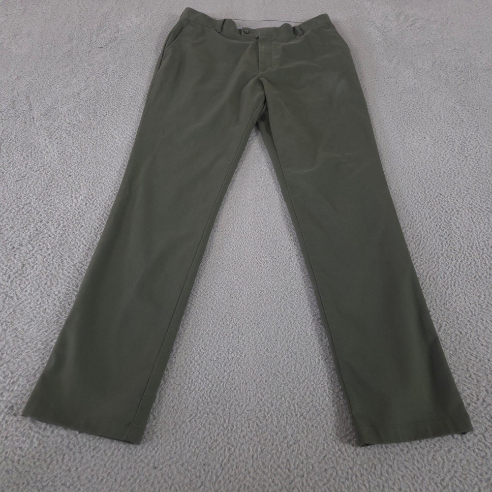 Charles Tyrwhitt Pants Mens 34x34 Olive Green Straight Leg Cotton Stretch Chinos