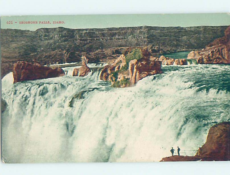 Pre-Chrome WATERFALL SCENE Shoshone Falls - Twin Falls Idaho ID m/09 AG4237
