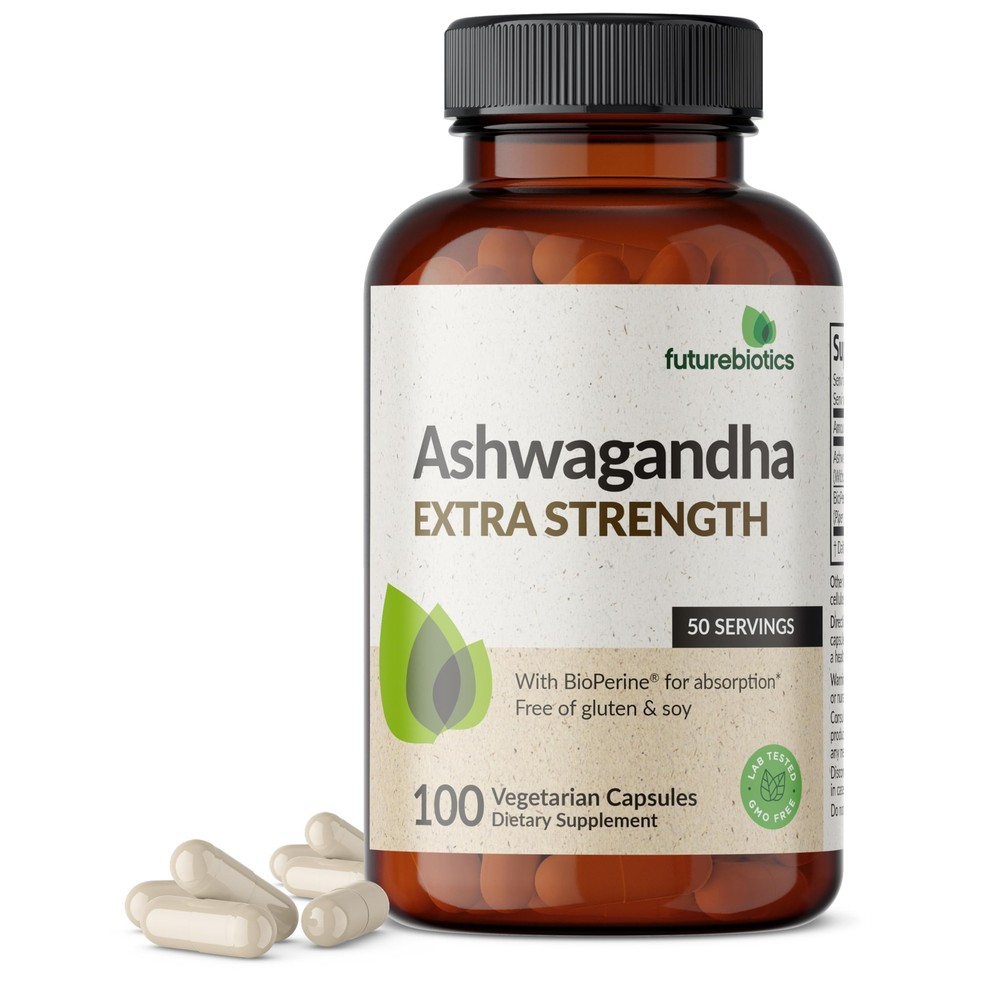 Futurebiotics Ashwagandha Extra Strength Stress & Mood Support with BioPerine...