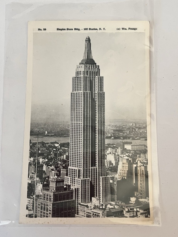 Postcard RPPC New York City NY NYC Empire State Building Vintage Real Photo