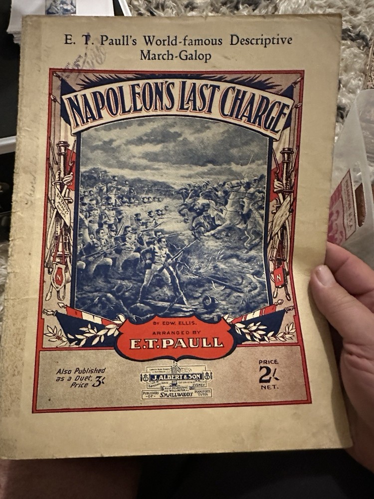 A E.T. Paull 9x12 NAPOLEON’S LAST CHARGE Australia sheet music