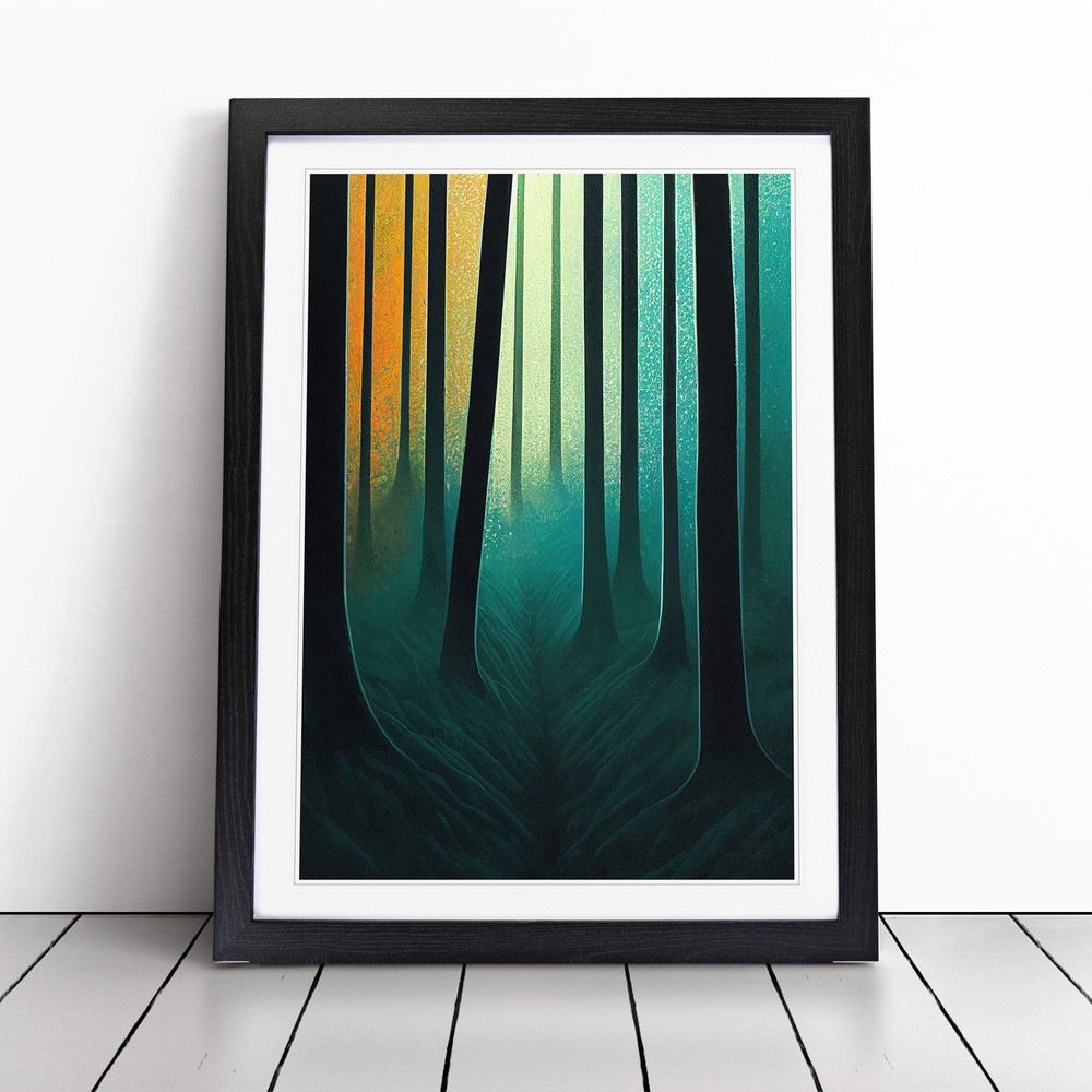 Attractive Forest Abstract Wall Art Print Framed Canvas Picture Poster Decor-image