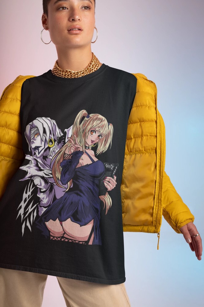 Anime Death Note Shirt Ryuk L Kira Misa Black T Shirt Size S -5Xl