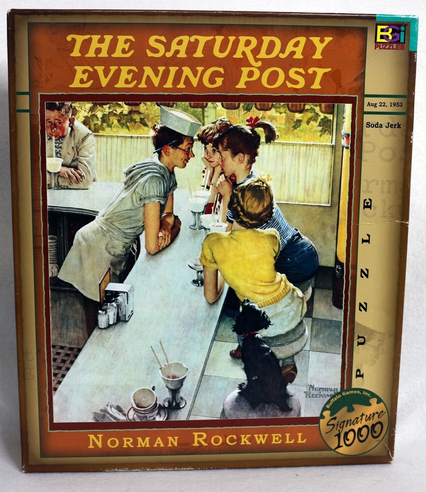 Buffalo Games Norman Rockwell Soda Jerk Jigsaw Puzzle  1000 pcs 27