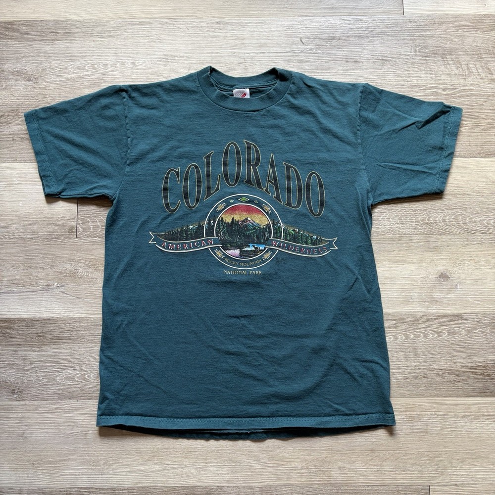 Vintage 90s Colorado Rocky Mountain National Park Tee Shirt Men’s Large Outdoors