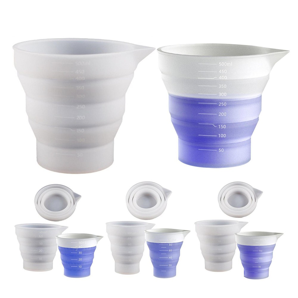 Silicone Resin Measuring Cups Epoxy Mixing Molds for DIY Jewelry Craft