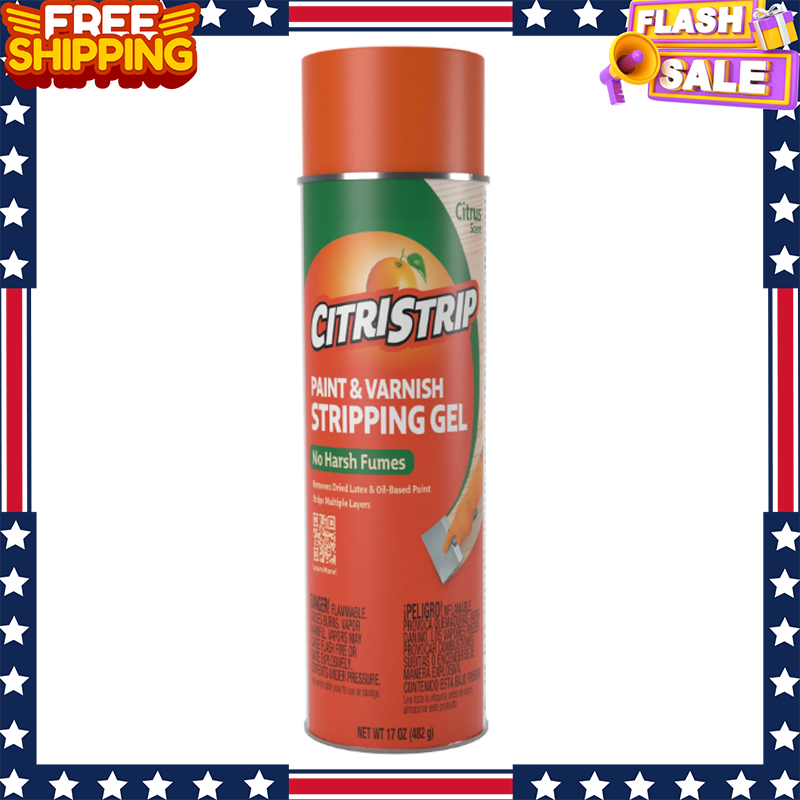 Citristrip Spray Paint & Varnish Stripper 17oz – Removes Latex Epoxy Shellac Fast Acting